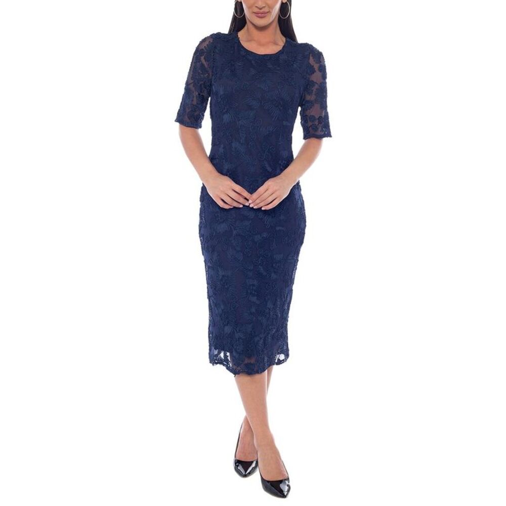 Oleg Cassini Womens Midi Dress
